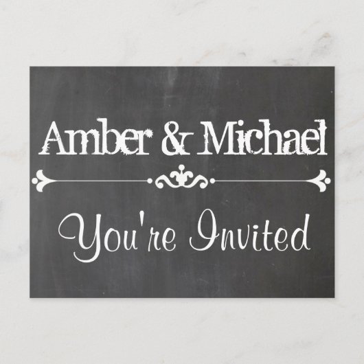 Vintage Chalkboard Custom Postkarte (Vorderseite)