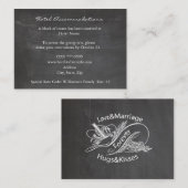 Vintage Chalkboard Dove Hotel Einschließungskarten Begleitkarte (Vorne/Hinten)