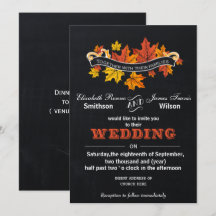 Vintage Chalkboard-Hochzeit im Herbst laden ein