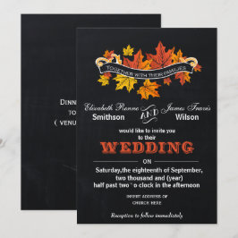 Vintage Chalkboard-Hochzeit im Herbst laden ein Einladung