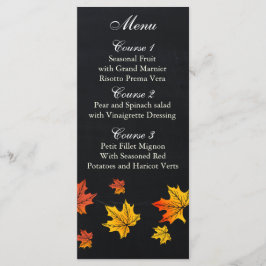 Vintage Chalkboard-Hochzeit im Herbst Menükarte