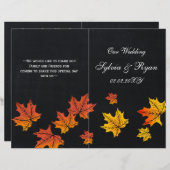 Vintage Chalkboard-Hochzeiten im Herbst gefaltet (Vorne/Hinten)
