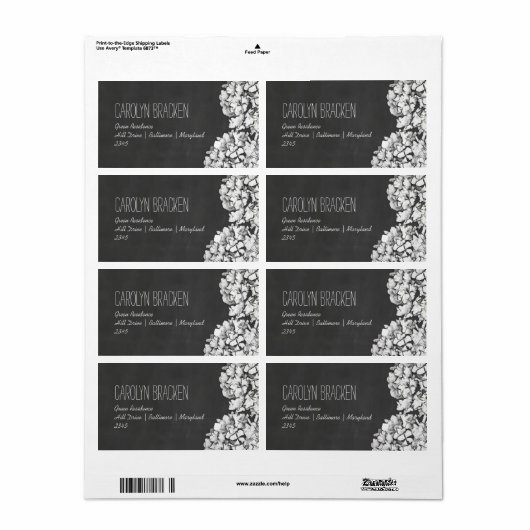 Vintage Chalkboard Hydrangeas Floral Wedding (Vorne)