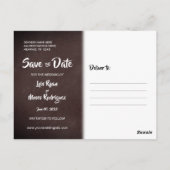 Vintage Chalkboard-Kupien Save the Date Postkarte (Rückseite)