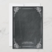 Vintage Chalkboard Probe Dinner Card Einladung (Rückseite)