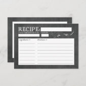Vintage Chalkboard-Rezept-Karte (Vorne/Hinten)