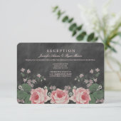 VINTAGE CHALKBOARD-REZEPTIONSKARTEN BEGLEITKARTE (Stehend Vorderseite)