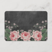 VINTAGE CHALKBOARD-REZEPTIONSKARTEN BEGLEITKARTE (Rückseite)