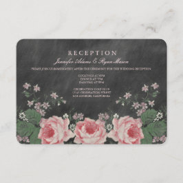 VINTAGE CHALKBOARD-REZEPTIONSKARTEN BEGLEITKARTE