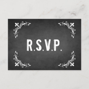 Vintage Chalkboard-RSVP-Karte RSVP Karte