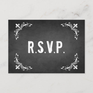Vintage Chalkboard-RSVP-Karte RSVP Karte