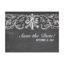 Vintage Chalkboard-Spitze Save the Date