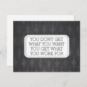 Vintage Chalkboard Stil Motivierend Postkarte (Vorne/Hinten)