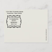 Vintage Chalkboard Style Save the Date Retirement Ankündigungspostkarte (Rückseite)