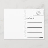 Vintage Chalkboard Wedding Danke Typografie Postkarte (Rückseite)