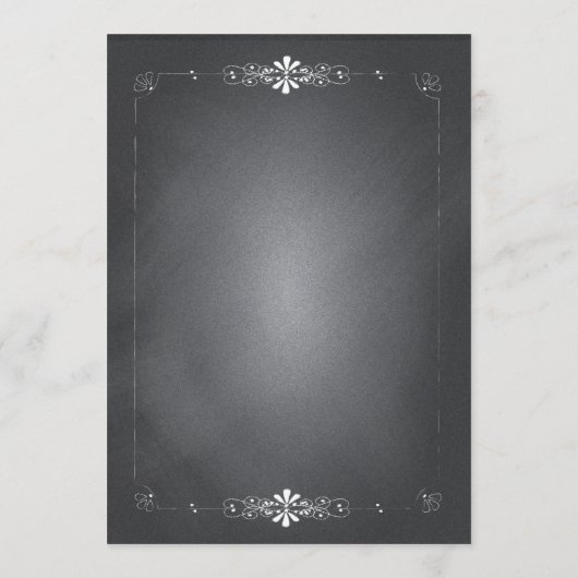 Vintage Chalkboard-Wünsche für Babyduschkarte Hinweiskarte (Rückseite)