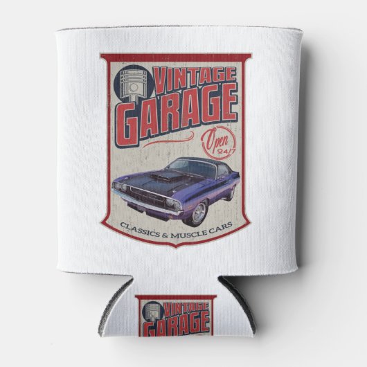 Vintage Challenger-Garage Dosenkühler (Vorderseite)