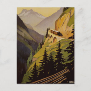 Vintage Chamonix, Mont-Blanc, Frankreich - Postkarte
