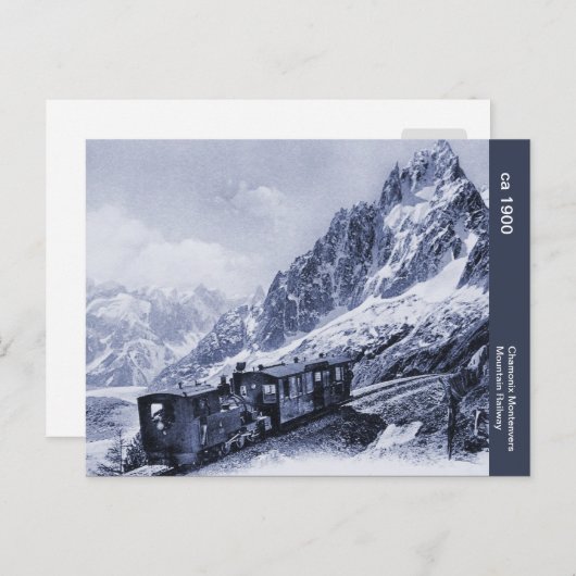 Vintage Chamonix Mont Blanc Postkarte (Vorne/Hinten)