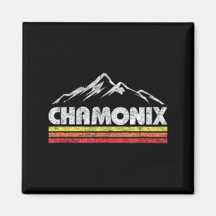 Vintage Chamonix Retro Berg Herren Damen Magnet