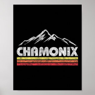 Vintage Chamonix Retro-Berg-Männer-Frauen-Andenken Poster
