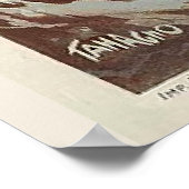 Vintage Chamonix Ski Illustration Poster (Ecke)