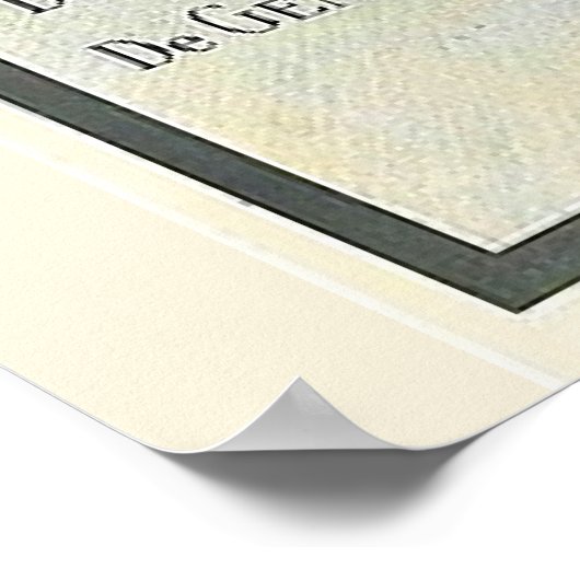 Vintage Chamonix Ski Illustration Poster (Ecke)