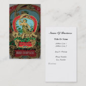 Vintage Champagne-Geschäfts-Karte Visitenkarte (Vorne/Hinten)