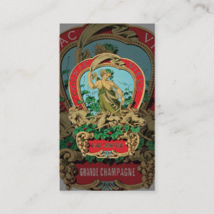 Vintage Champagner Geschäftskarte Visitenkarte