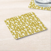 Vintage Champagnerflöten aus handgezogenem Gold Rechteckiger Pappuntersetzer (angewinkelt)