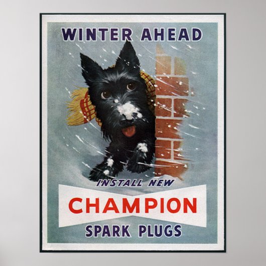Vintage Champion Spark Plugs Ad Poster (Vorne)