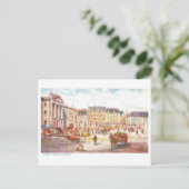 Vintage Champlain-Markt in Quebec, Kanada, Postkarte (Stehend Vorderseite)
