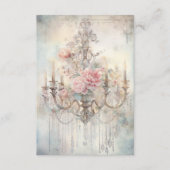 Vintage Chandelier Enchanted Fairy Tale Wedding Begleitkarte (Vorderseite)