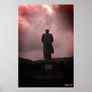Vintage Changsha Mao Tse Tung Figur Poster