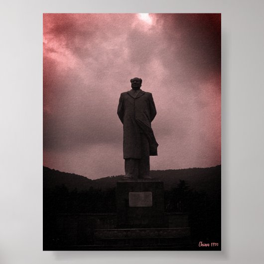 Vintage Changsha Mao Tse Tung statue Poster (Vorne)