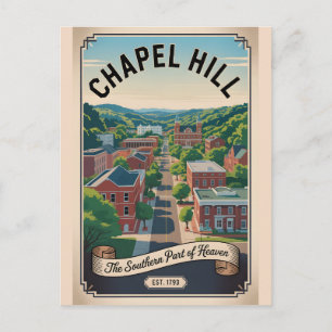 Vintage Chapel Hill North Carolina Retro-Reise Postkarte