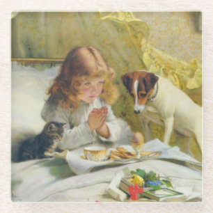 Vintage Charles Burton Barber Spannung Glasuntersetzer