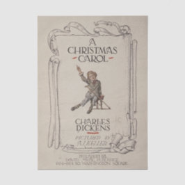 Vintage-Charles-Dickens-A-Christmas-Carol-Taschent Seidenpapier