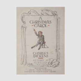 Vintage Charles Dickens A Christmas Carol Tissue Seidenpapier