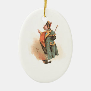 Vintage Charles Dickens Oliver Twist Herr Bumble Keramikornament