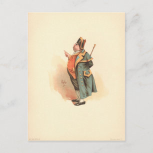 Vintage Charles Dickens Oliver Twist Herr Bumble Postkarte