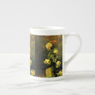 Vintage Charles Ethan Porter Gelbe Rosen in einer Porzellantasse