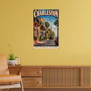Vintage Charleston South Carolina Reiseplakat  Poster