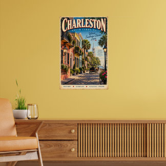 Vintage Charleston South Carolina Reiseplakat Poster