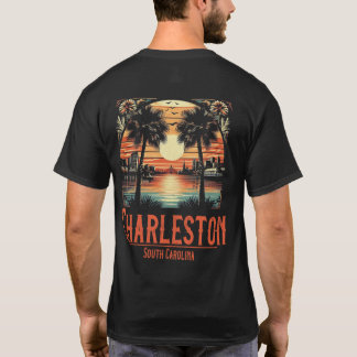 Vintage Charleston South Carolina Sonnenuntergang T-Shirt