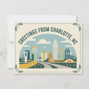 Vintage-Charlotte-Ansichtskarte   Grüße von Postkarte