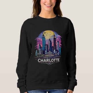 Vintage Charlotte North Carolina Sonnenuntergang S Sweatshirt
