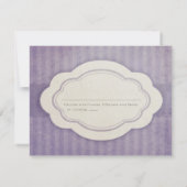 Vintage Charm Lilac Response Cards RSVP Karte (Rückseite)