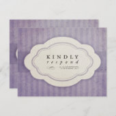 Vintage Charm Lilac Response Cards RSVP Karte (Vorne/Hinten)
