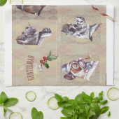 🐾 Vintage Charm of “The Gentleman Dogs”! 🐾 Geschirrtuch (Gefaltet)